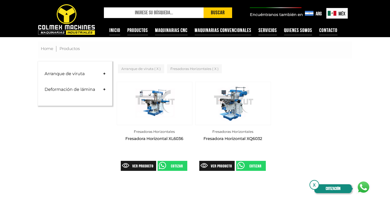 Página de inicio del sitio web dinámico